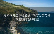 黑料网完整体验记录：内容分类与推荐逻辑的理解笔记