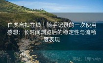 白虎自扣在线｜随手记录的一次使用感想：长时间浏览后的稳定性与流畅度表现