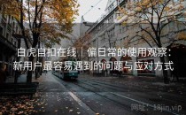 白虎自扣在线｜偏日常的使用观察：新用户最容易遇到的问题与应对方式
