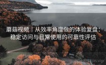 蘑菇视频｜从效率角度做的体验复盘：稳定访问与日常使用的可靠性评估