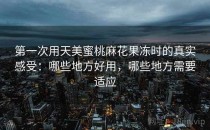 第一次用天美蜜桃麻花果冻时的真实感受：哪些地方好用，哪些地方需要适应