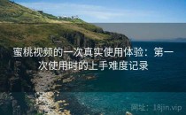 蜜桃视频的一次真实使用体验：第一次使用时的上手难度记录