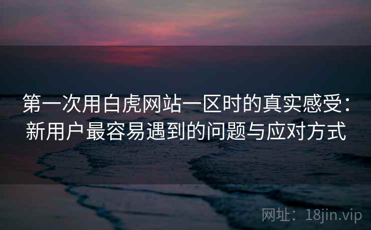 第一次用白虎网站一区时的真实感受:新用户最容易遇到的问题与应对方式 第1张 第一次用白虎网站一区时的真实感受:新用户最容易遇到的问题与应对方式 第1张