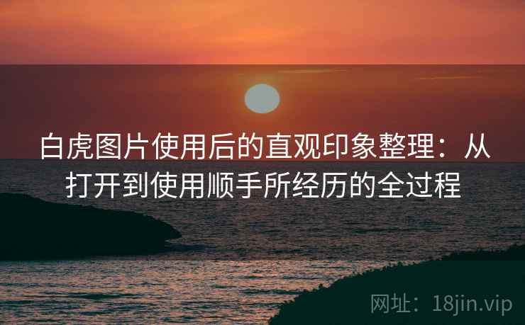 白虎图片使用后的直观印象整理：从打开到使用顺手所经历的全过程  第2张