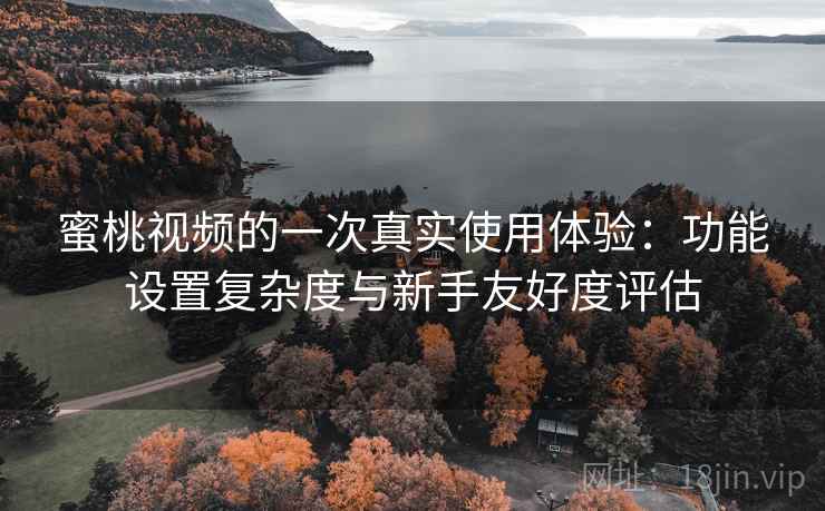 蜜桃视频的一次真实使用体验：功能设置复杂度与新手友好度评估  第2张