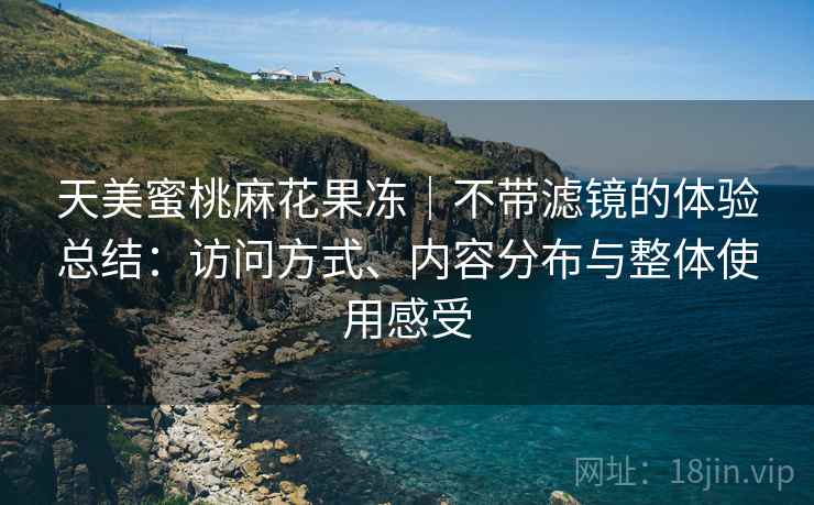 天美蜜桃麻花果冻｜不带滤镜的体验总结：访问方式、内容分布与整体使用感受  第2张