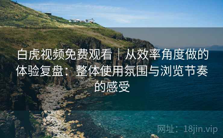 白虎视频免费观看｜从效率角度做的体验复盘：整体使用氛围与浏览节奏的感受  第2张