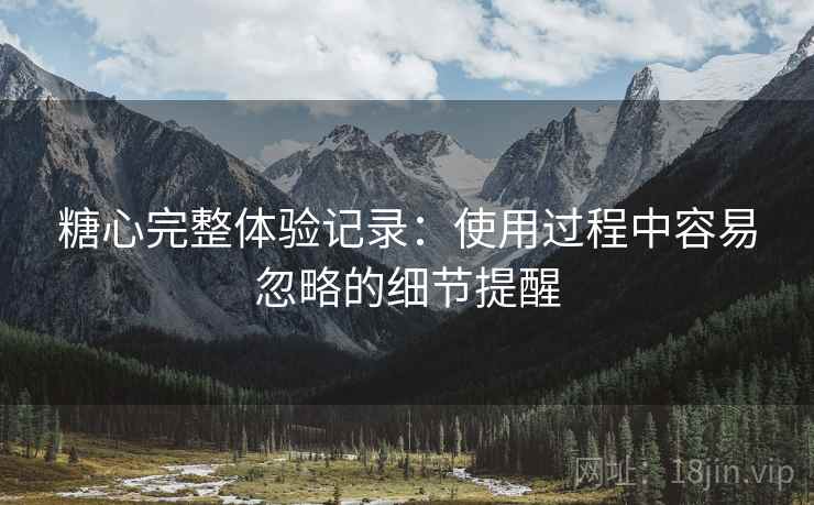 糖心完整体验记录：使用过程中容易忽略的细节提醒  第2张